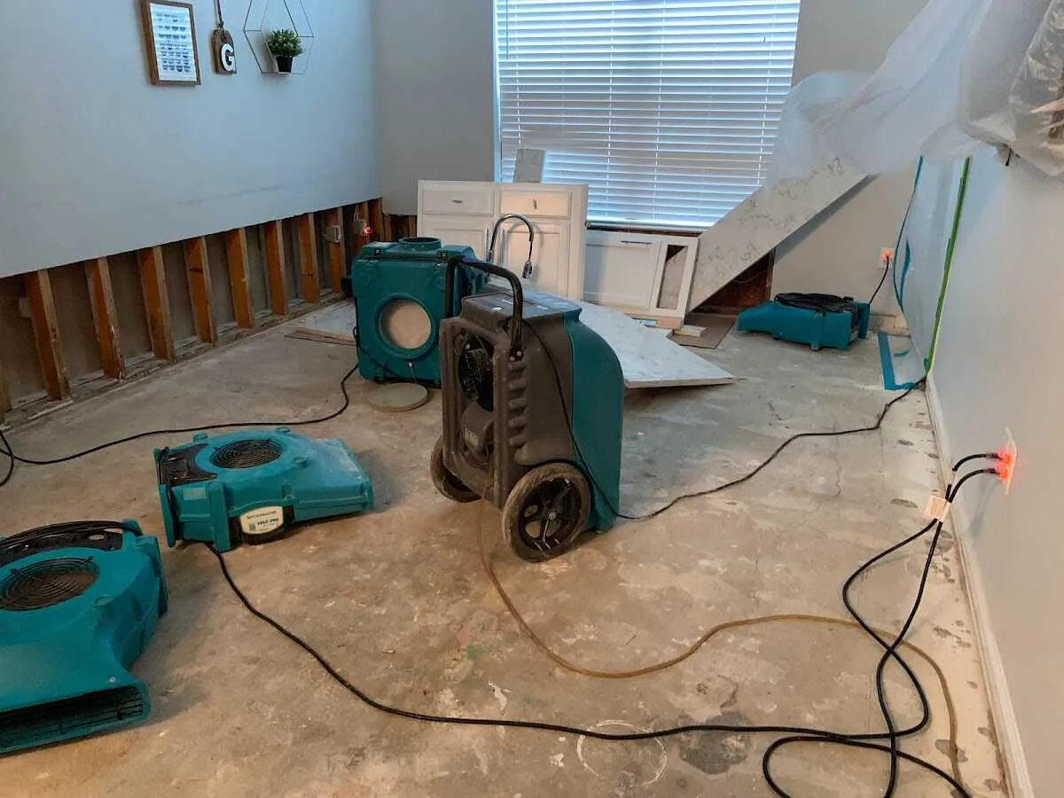 Dehumidifier in flood-cut room for Water Extraction & Removal in East Honolulu